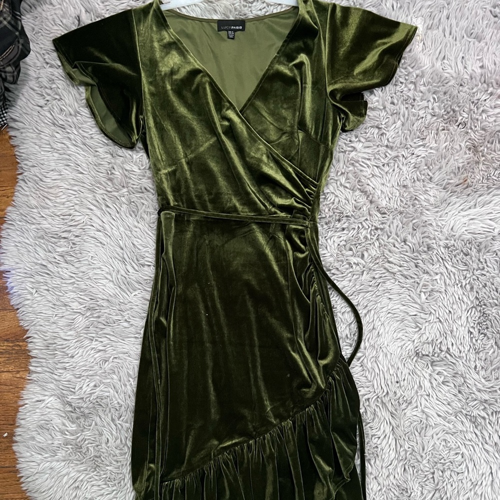Lucy Paris Veronica Velvet Wrap Dress